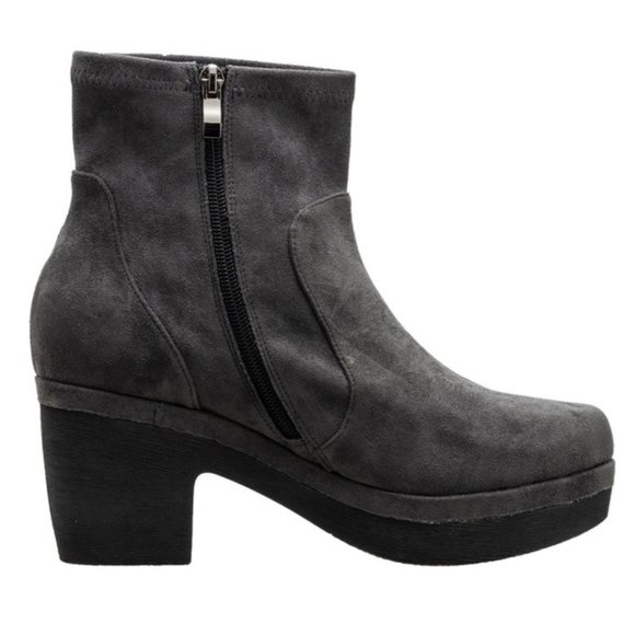 Antelope Shoes - Antelope Gray Brushed Platform Suede bootie